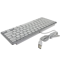 (ในสต็อก) คีย์บอร์ดคอมพิวเตอร์แบบมีสายสำหรับ Apple Wireless Ergonomic Slim USB คีย์บอร์ด Bluetooth Gamer Keypad สำหรับ Windows PC แล็ปท็อป **