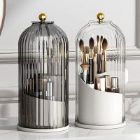 【jw】♘  360° Rotating Makeup Holder With Lid Organizer Eyebrow Storage