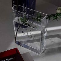 Clear Book Vase Clear Book Flower Vase Clear Book Vase for Flowers Cute Bookshelf Decor for Floral Arrangement Home Decor