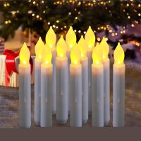 【CW】 LED Long Candle Simulation Smokeless Electronic Light Yellow with Flashing Tea Wedding Birthday Party Decor