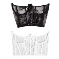 【LZ】✕✕❄  Lace Corset Belt Cinto para Mulheres Decorativo Tie Ajustável Voltar Corset Open Cup Bustier Desossada Underboob Cintura Cincher Wide Belt