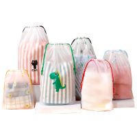 【CW】◆▼  Transparent Makeup Drawstring Toiletries Cartoon Storage