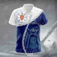 2023 NEW Style Norway Flag And Coat Of Arms Viking Polo Shirtsize：XS-6XLNew product，Can be customization