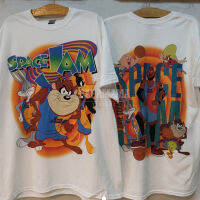 ? 1XjM [ SPACEJAM ] x LeBron James tag เสื้อหนัง เสื้อการ์ตูน DTG ดิจิตอลปรินท์ papamama vintage s Premium 44 S-5XL