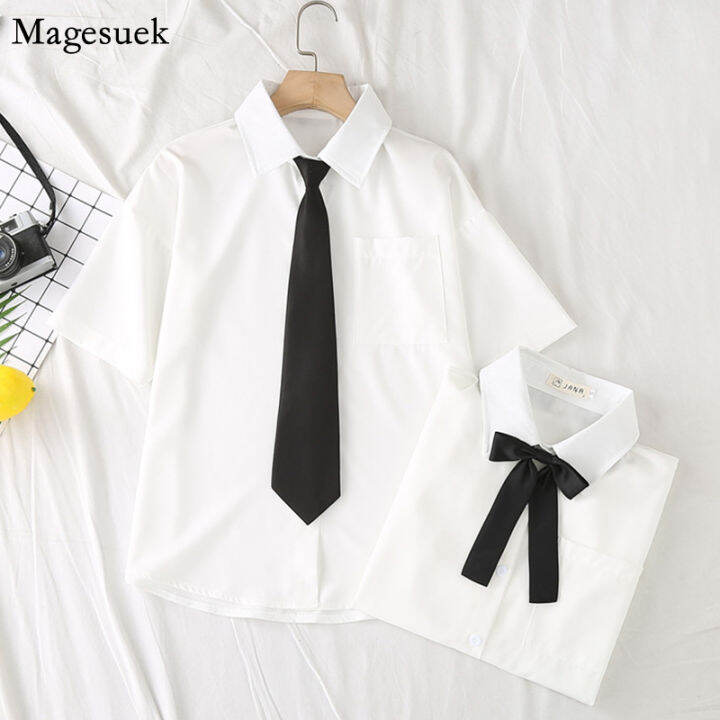 women-summer-blouses-shirt-short-sleeve-solid-white-blouse-tops-with-tie-bow-korean-style-female-shirts-lapel-blusas-13520