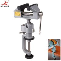 RDEER Bench Vise Universal Adjustable 360 Degree Table Vice Clamp Aluminium Alloy Tabletop Vise Tilt Rotates Bench Tools