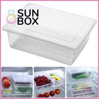 SUN BOX โปร่งใส อุปกรณ์ครัว เก็บสด เนื้อผัก ภาชนะระบายน้ำ อาหารแช่แข็ง กล่องเก็บท่อระบายน้ำ ที่จัดระเบียบตู้เย็น