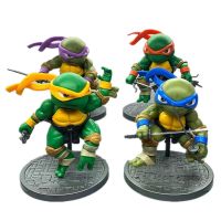 ฟิกเกอร์ PVC รูปการ์ตูนเต่านินจา Raphael Donatello 4 ชิ้น ต่อชุด