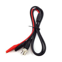 【YY】1M BNC Male Plug to Dual Alligator Clip Oscilloscope Test Probe Lead Cable 5.0mm Crocodile Clips Wire