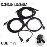 USB Mini Charging Data Cable 0.3/0.5/3M/5M  T Port Connectors To Extend Car DVR Digital Camera Wire YB8TH