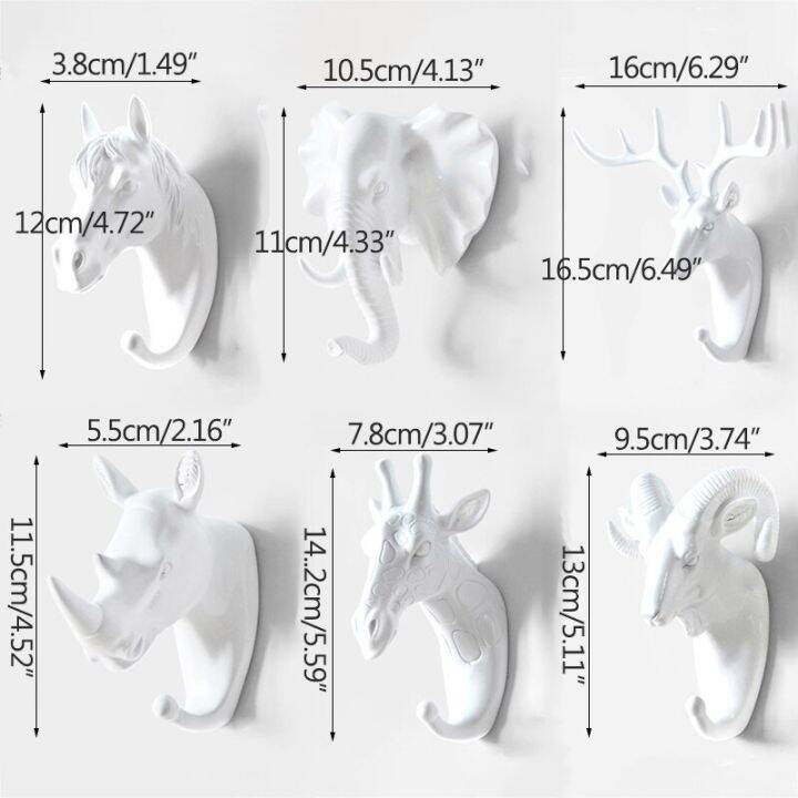 ตะขอแขวนตกแต่งเสื้อผ้าสไตล์อเมริกันบ้านติดกำแพงรูปสัตว์อเนกประสงค์ที่จับตะขอกุญแจตะขอตกแต่งแบบติดแน่นไร้รอยต่อ