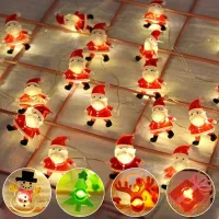 2M 20LED Santa Claus Snowflake Tree LED Light String for Home Christmas Decoration