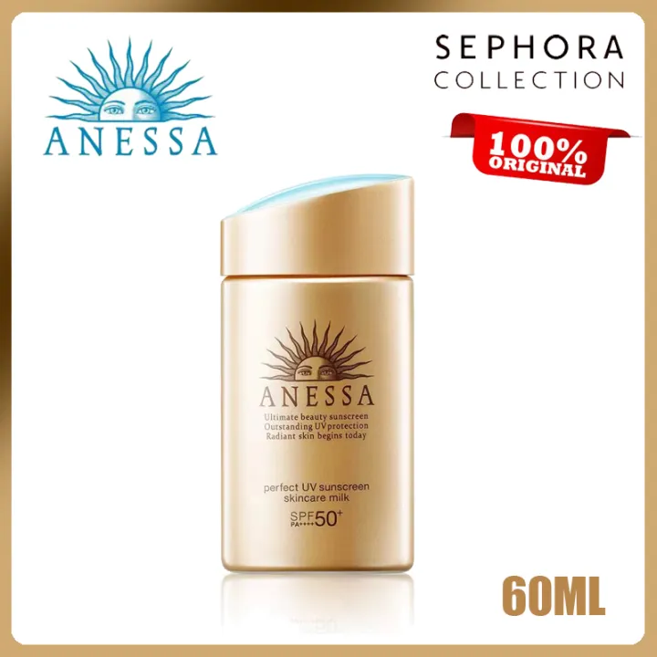 100 asliANESSA Perfect UV Sunscreen SPF50 + PA + + + + 60ml tabir surya anessa Jepang Lazada