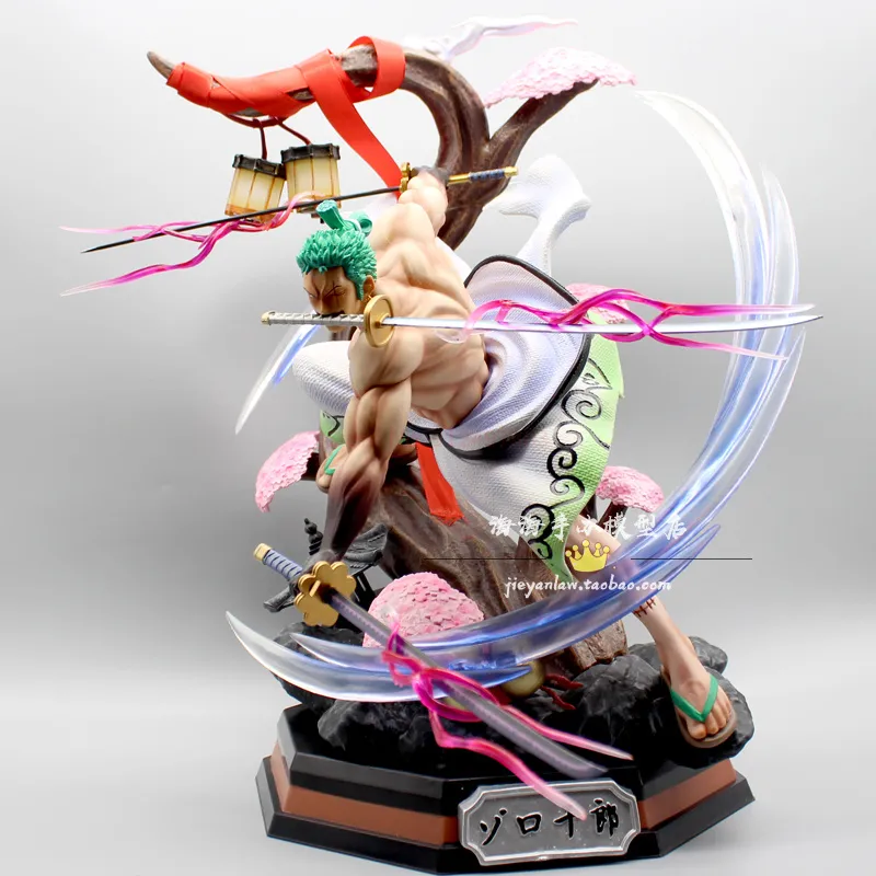 One Piece Figures – 39cm Roronoa Zoro Santoryu Action Figure Decor