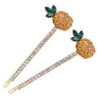 【CW】 EASYA Simple Fashion Crystal Rhinestone Pineapple Hairgrips Hair Accessories Women Girls Fruit Pineapple Hairpins Headwear