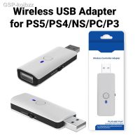 ตัวรับอะแดปเตอร์ USB ควบคุม PS5/PS4/NS/PC/P3รองรับบลูทูธตัวรับส่งสัญญาณเครื่องเสียงอุปกรณ์เสริมเครื่องเกมคอนโซลเกม