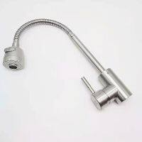 Stainless Steel Three Diversion round Tube Connector Universal Single Hole Washbasin Faucet Kitchen Vegetable Washing Washing Si