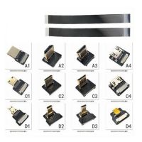 Fpv Micro Hdmi Mini Hdmi อะแดปเตอร์90องศา5ซม.-100ซม. ริบบิ้น Fpc ระยะพินสาย Hdmi แบน20pin หัวเชื่อมปลั๊ก