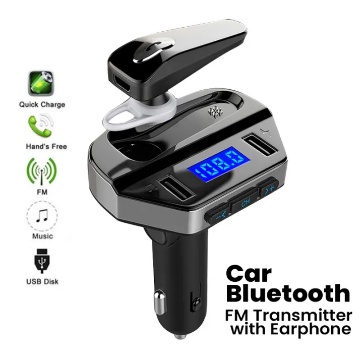 Car Transmitter V6 Bluetooth Headset FM Transmitter Car Radio
