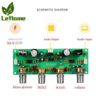 Leflame Ne4558เครื่องขยายเสียงเมนบอร์ด Pre-Fever Tuning Board Dual AC12-15V Treble Bass Master Volume Control Board