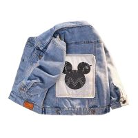 Disney Baby Boys Girls Mickey Denim Jacket Coats Children Cotton Clothes Cartoon Jean Outerwear Clothing