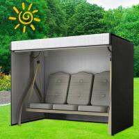 Patio Swing Cover 210D ซิปยึดเก้าอี้แกว่งฝาครอบกันน้ำ78.74X69.63X49.21นิ้วป้องกันสภาพอากาศกลางแจ้ง3 Triple