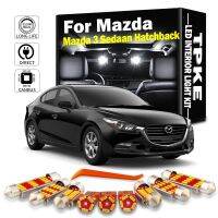 Canbus ชุดไฟเก๋ง LED ไม่มีข้อผิดพลาดสำหรับ Mazda 3 Sedaan Hatchback 2004-2017แผนที่2018โคมไฟทรงโดมอุปกรณ์เสริมรถยนต์หลอดไฟ Led