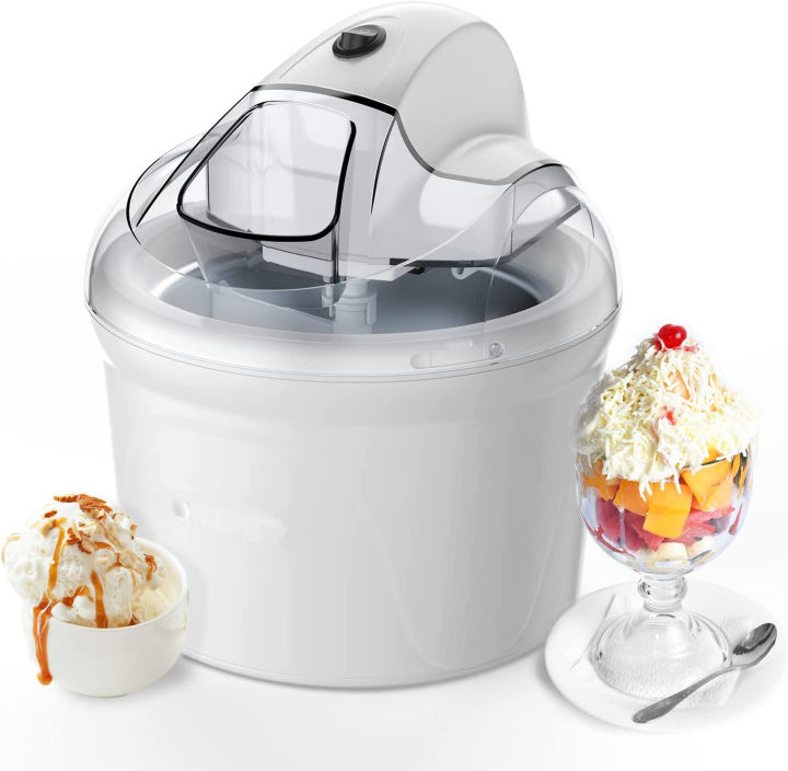 Ice Cream Maker, Electric Ice Cream Machine Soft Serve Homemade 1.5 ...