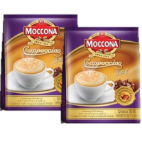 Moccona Cappuccino 3in1 Coffee มอคโคน่า ทรีอินวัน คาปูชิโน 17g. x 12 ซอง (2แพค)