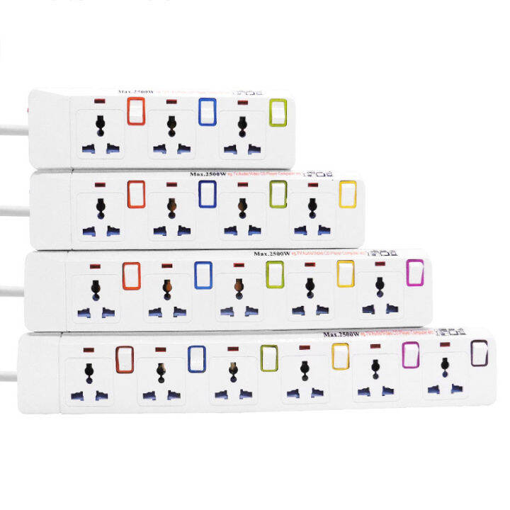 power strip wall mount extension Electrical Socket 3/4/5/6 Ways Outlet
