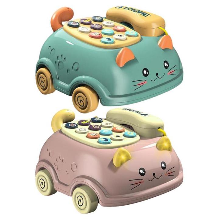 Baby Pretend Phone Toy Simulation Cartoon Cat Cell Phone Plaything with  Buttons Lights Early Learning Baby Musical Toy for Travelling Camping  pretty good 