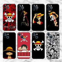 Case For Apple iPhone 11 13 14 12 Pro 7 Plus XR X XS Max 6 6S 13Pro Max Black Silicone Phone Funda Anime One- Piece  Screen Protectors