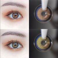 เกรด2ชิ้น/1คู่สีเขียวธรรมชาติสีน้ำตาลมีสีคอนแท็กเลนส์14มม Softlens