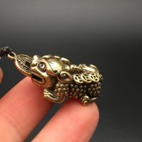 copper Kirin hang brass Small ornaments Keychain Money brave Handle Tea pet