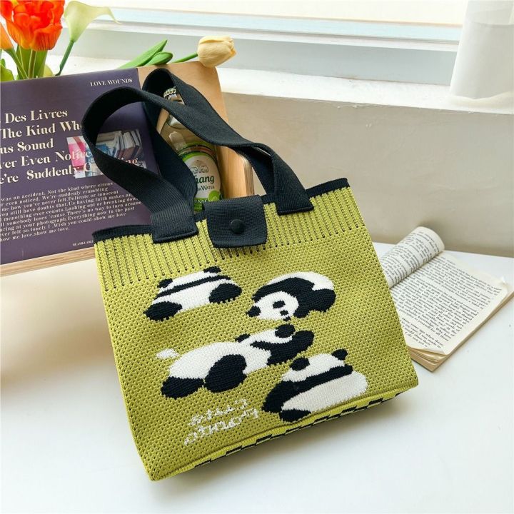 handbag-large-capacity-university-student-weave-buckle-knitted-bag-panda-shoulder-bag