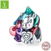 [COD] dream pony transparent drop oil diy beads accessories European and fairy tales s925 silver loose SCC1919
