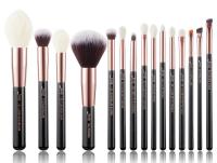 Jessup brushes Rose Gold Black Professional Makeup Brushes Set Foundation Powder Make up brush Pencil natural-synthetic hair