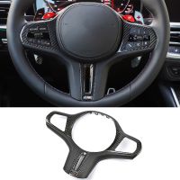 For BMW 1 3 4 Series G20 G21 G22 M340i Real Carbon Fiber Car Steering Wheel Frame Cover M Performance Interior Car Accessories