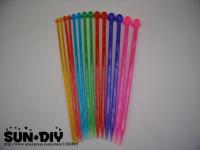 【CC】 shipping Colorful Single-pointed acrylic knitting needles 2535cm 7 pairs size 4-10mm for crafts needlework