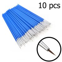 10 pcs/set Flat Painting Brushes Art Craft Paint Brushes Nylon Hair Brushesfor Traditional Painting Oil Painting