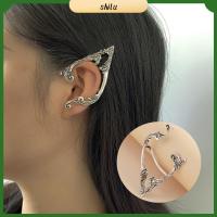 SHILU Party Women Goth Silver Color No Piercing ต่างหู Ear Cuff Punk Fairy Elf Ear Clip