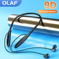 ZZOOI Olaf Wireless Earphones Bluetooth 5.2 HeadphonesTWS Magnetic Neckband Earphones 9D Sound Waterproof Sport Headset with Micphone