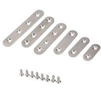 ☢◑► 2Pcs Stainless Steel Corner Brackets Flat Straight Bracket Mending Plates Repair Fixing Joining for Furniture Corner Protectors