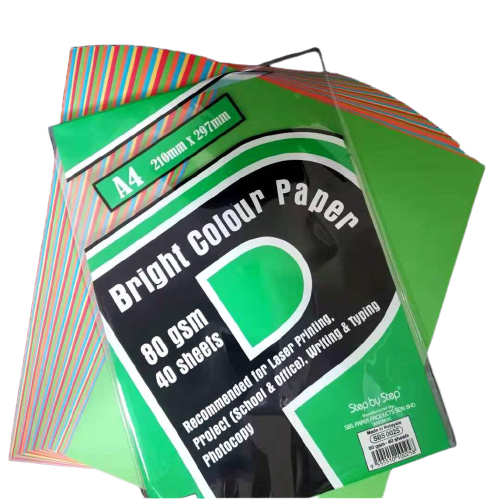 SBS0025 Bright A4 Colour Paper 40 Sheets / Kertas Warna Saiz A4 | Lazada