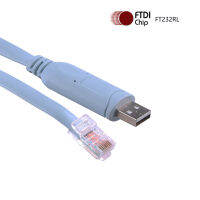 FTDI USB 2.0 DB9ไปยัง RJ45 RS232 Serial Console Router สายสีน้ำเงินสำหรับ Cisco HP-Link