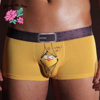 [Bloom the love] New Men Underwear Bamboo Cartoon Boxer Mens Panties Cuecas Masculina Man Boxers Underpant Boxershorts M-3XL 022