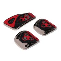 【cw】 3X Universal Non-Slip Accelerator Brake Clutch Foot Pedals Pads Covers for MT Manual Transmission Car - Red ！