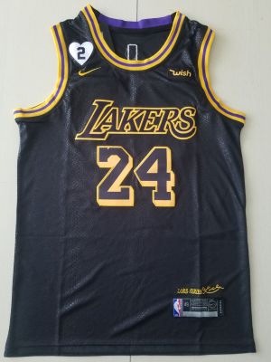 Ready Stock Hot Mens No 24 Kobee Bryantt Los Angeles Lakerss Swingman Jersey - Black Gold