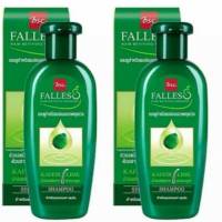 Falless Hair Shampoo แชมพูฟอลเลส สำหรับผมธรรมดา-ผมมัน 180 มล. แถมฟรี ขนาด 90 มล. (สีเขียวเข้ม)  แพค 2 ชุด