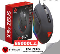 MOUSE FANTECH ZEUS X5S V2 GAMING Macro Mouse RGB เมาส์มาโคร ประกันศูนย์ 2 ปี (BLACK)